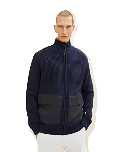 Cardigan en fourrure homme contre le froid gilet doublé TOM TAILOR