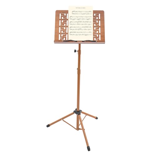 Sheet Music Stand & Desktop Book Stand, Rotatable Music Book Holder Stand,Wooden Portable Sheet Music Table Stand Height Adjustable from 27.5-70.8in with Book Stand Support,Foldable Tripod