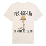 Popfunk Official A Christmas Story Fra-Gee-Lay' Fragile Leg Lamp Adult Unisex Classic Ring-Spun T-Shirt (X-Large)