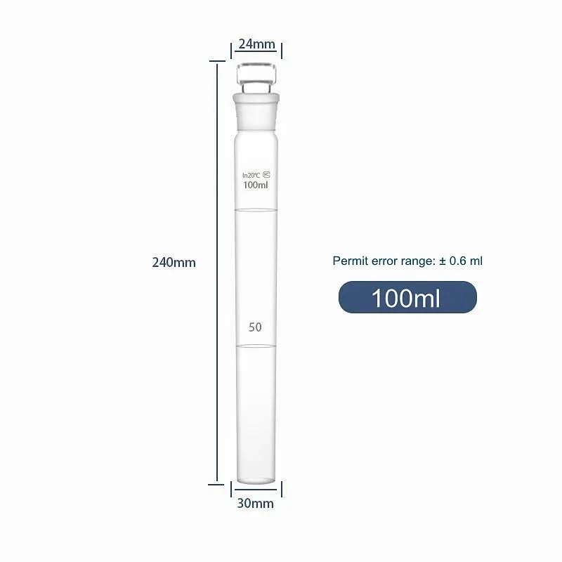 Probówki kolorymetryczne do nesleryzacji - Szklane probówki laboratoryjne z zatyczką, 10ml, 25ml, 50ml, 100ml, 12/op.(25 ml)