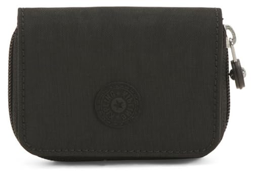 Kipling Womens Women's Tops Wallet, Compact, Practical, Nylon Travel Card Holder Small Wallet, Tonal Black, 3 L x 4 H 1 D US
