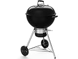 Holzkohlegrill Weber, E-5730, Grill, anthrazitfarben, Wagen: schwarz/silber