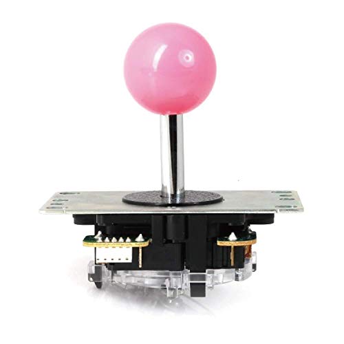 Image of SANWA JLF-TP-8YT Arcade Joystick (Pink Ball Top) - Premium, High Precision, Responsive Controls, Multi-Platform Compatible - Ideal for Gaming Enthusiasts, for Arcade Jamma Game 4 & 8 Way Adjustable