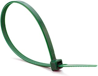Nartel® 100 Pack of Green Cable Ties - Premium Tie Wraps - Premium Extra Strong Nylon Zip Ties (200mm x 2.5mm)