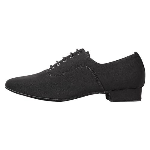 Image of Linodes Breathable Oxford Men's Latin Dance Shoes 1 Inch Leather Sole Ballroom Salsa Tango Waltz Character Shoe