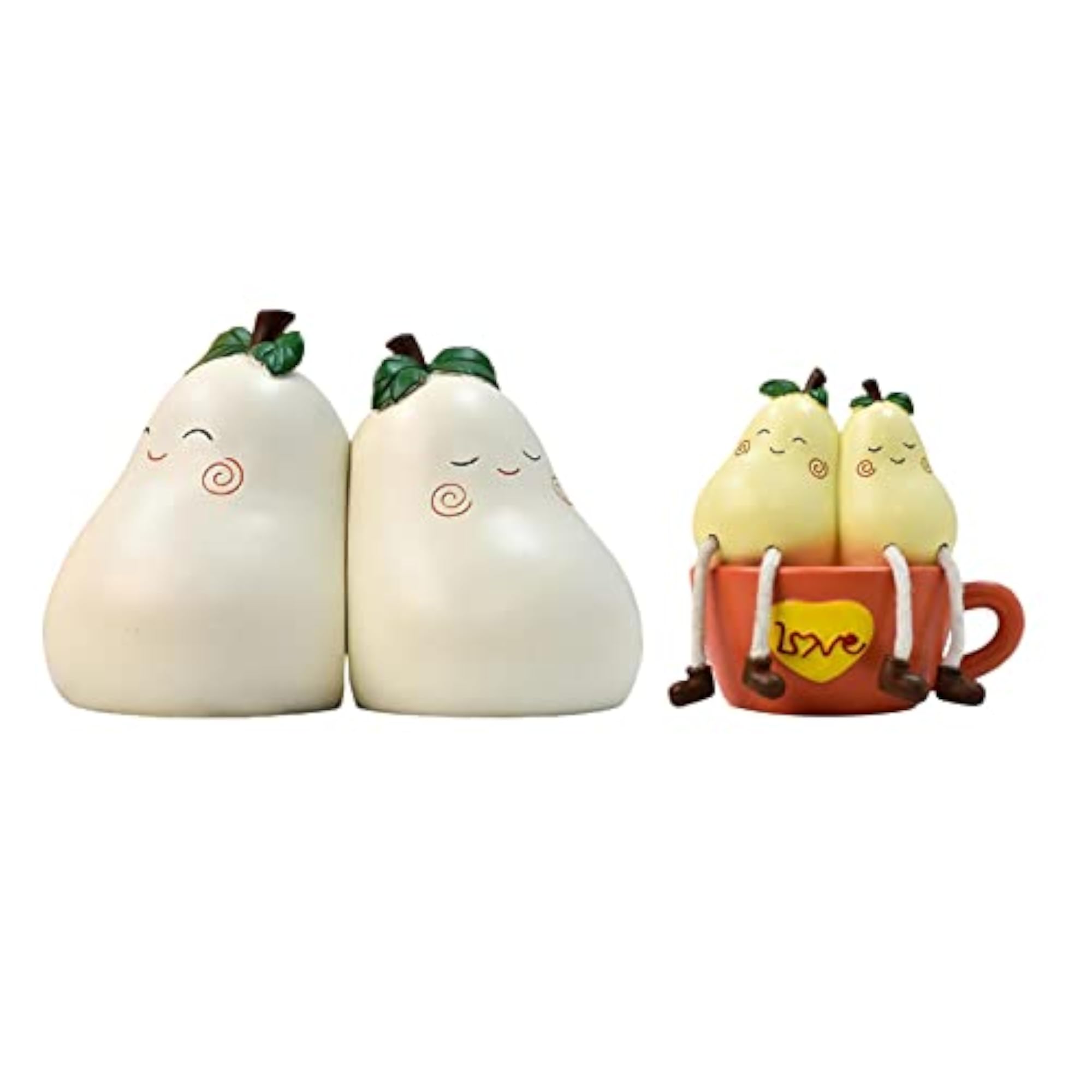 Pear Decorative Bookends, Unique Shelf Ornaments