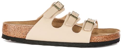 Image of Birkenstock Women's Florida 3-Strap Sandal (Sandcastle) | Walking Sandals