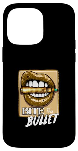 Brown Bite The Bullet ブラウン グラフィック スマホケース iPhone 14 Pro Max 用