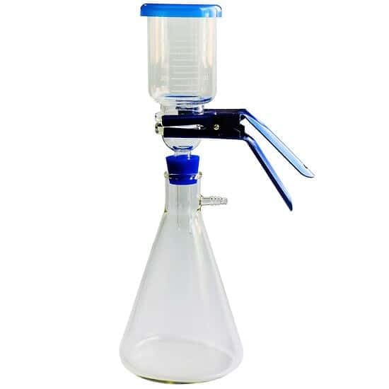Cole-Parmer Glass Filtration Assembly with 1000 mL Flask, 47 mm Diameter, 300 mL; Stopper with 9/16