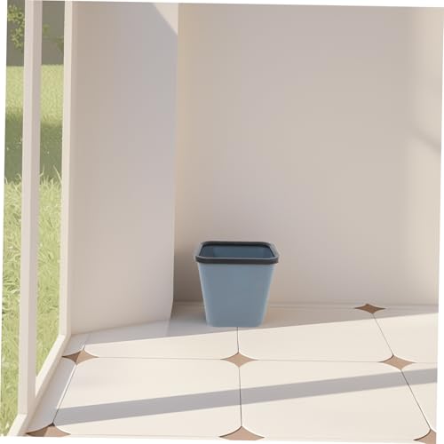 Caneca de plástico rectangular para basura 8L gris miniatura 4