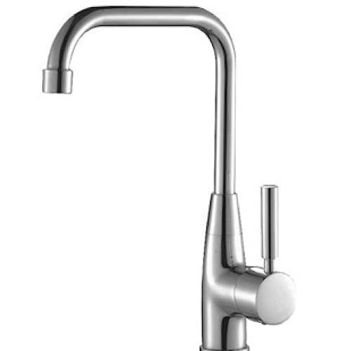 Grifo de cocina de cobre para agua fría y caliente con manguera giratoria
