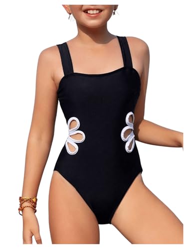 SHENHE Girl's Colorblock Cut Out One Piece Swimsuit Beach Sports Swimwear Bathing Suit