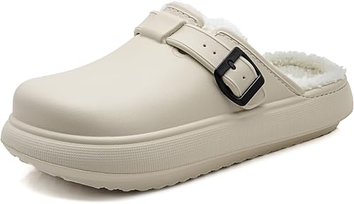 Ellis Classic Fur Lined Clogs Waterproof Winter Fuzzy Slippers for Women Men Indoor and Outdoor2