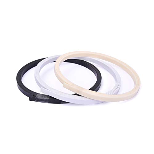 Artibetter 3Pcs Plastic Guitar Binding Purfling Strip Guitar Binding Material For Guitar Parts Accessories (Black White Beige) #TOP6