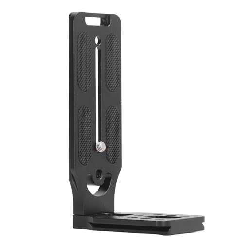Denash Caméra Robuste L Bracket Aluminium Alliage L-Plaque en Forme de L avec Trou de Vis de 1/4 de Pouce, Plaque de Libération Rapide pour Appareil Photo Numérique, équipement de Photographie