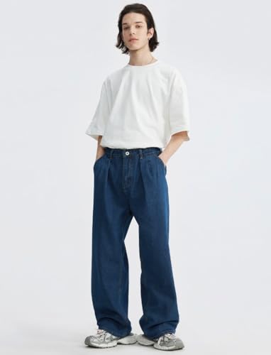 Mens Baggy Jeans Y2k Loose Fit Skater Jeans Casual Vintage Plain Wide Leg Grunge Pants Straight Leg Hip Hop Denim Jeans3