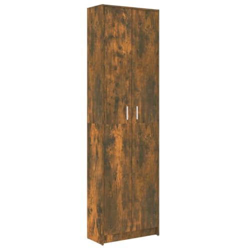 vidaXL Couloir 55x25x189 cm Bois traité de Couleur chêne fumé