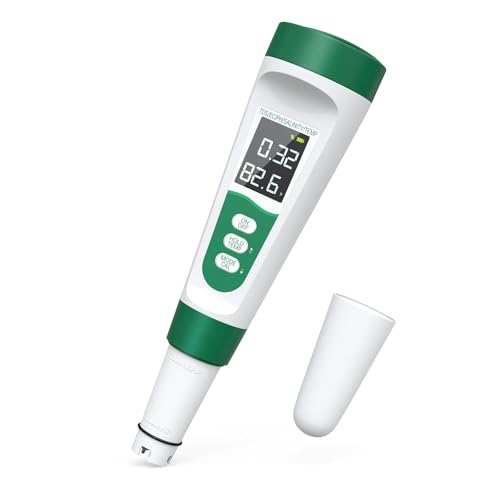 YUZIIB Salt Tester for Saltwater Pool & pH Meter,5 in 1 Digital Water Tester for