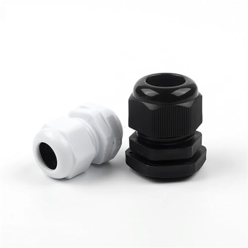 Presse-étoupe PG16 blanc en nylon lot de 5 connecteurs de câble étanches