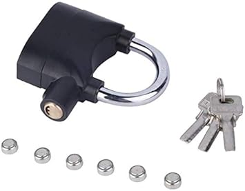 FStyler Advance Security Pad Lock with Electronic Touch Siren Alarm Lock for Home/Door/Bike/Cars/Office Safety Lock (Battery Operated) Safety Lock??(Black)