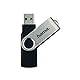 Hama 32GB USB-Stick USB 2.0 Datenstick (10 MB/s Datentransfer, mit Öse zur Befestigung am Schlüsselring, Speicherstick, Memory Stick aus Metall, geeignet für Windows/MacBook) Silber