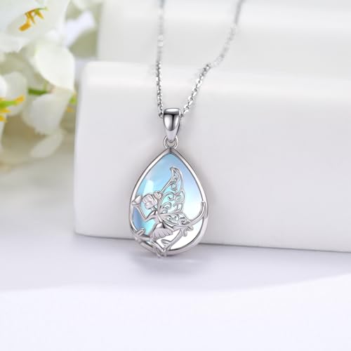 Fairy Necklace Gifts for Women 925 Sterling Silver Fairy Pendant Angel Elf Jewelry Gifts for Daughter2