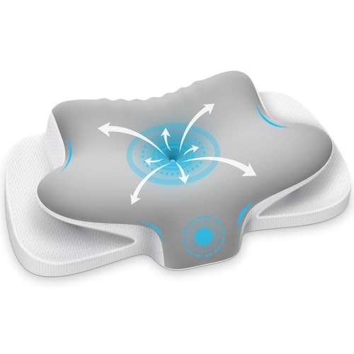 Ehomfory Nackenstützkissen Atmungsaktiv Nackenkissen Kopfkissen Memory Foam Kissen, Ergonomisch Seitenschläferkissen für Seiten, Rücken &...