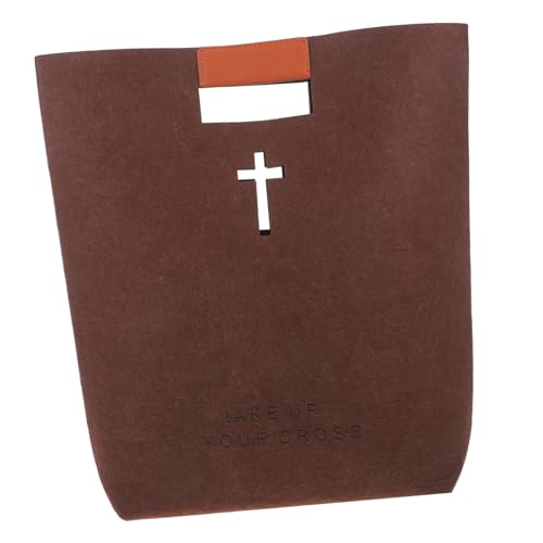 LIFKOME Bolsa de Fieltro para Biblia Grande Bolso Tote para Estudio Bíblico Bolso de Mano Práctico y Espacioso para Libros y Compras Diseño Elegante y Duradero
