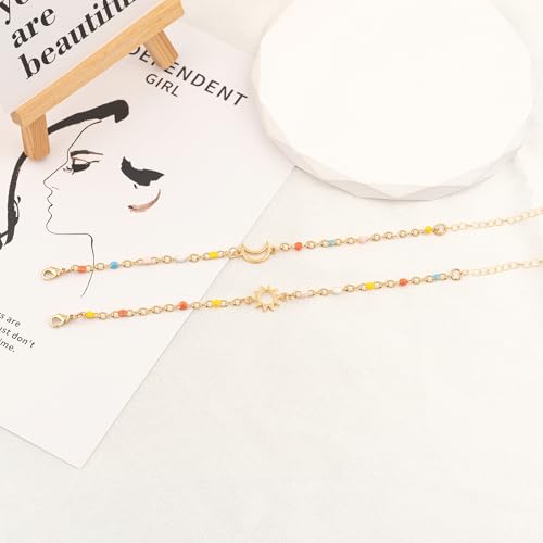 Image of Matching Aunt and Niece Bracelet for 2, Sun and Moon Bracelets for Aunt and Niece Inspirational Jewelry Christmas Birthday Gifts Aunt and Niece Gifts