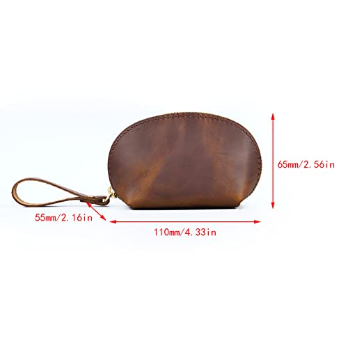 1 Pcs Leather Mini Medieval Coin Pouch, Coin Organizer, Change Holder, Cute Genuine Leather Coin Purse,Leather zipper Pouch for Men & Women2