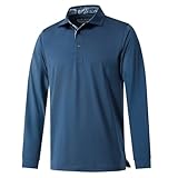M MAELREG Long Sleeve Polo Moisture Wicking Plain Tennis Collared Mens Golf Long Sleeve Shirts for Men