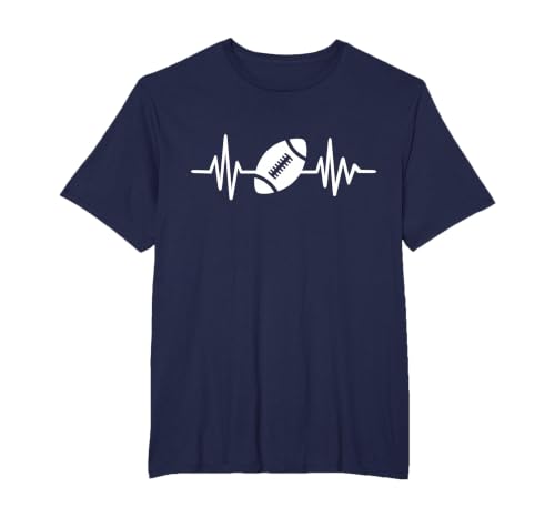 Football Frequency T-Shirt, Men's Big and Tall, Navy Blue, 4X Tall