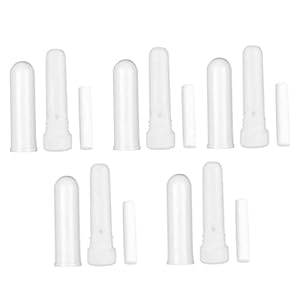 5Pcs Plastic Aromatherapie Buis Hervulbare Nasale Inhalator Stick Met Wick Essentiële Olie Aromatherapie Nasale Inhalatoren Buizen Aromatherapie Buizen Aromatische Lege Sticks Voor Essentiële Olie