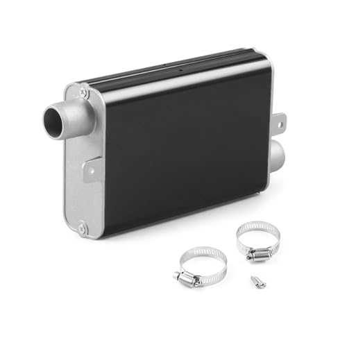 24mm Abgasschlauch Schalldämpfer,schalldämpfer für standheizung,Dieselheizung Abgasrohr Schalldämpfer Standheizung für Auto Auspuffanlagen,Abgasschalldämpfer für Dieselheizung (Schwarz)