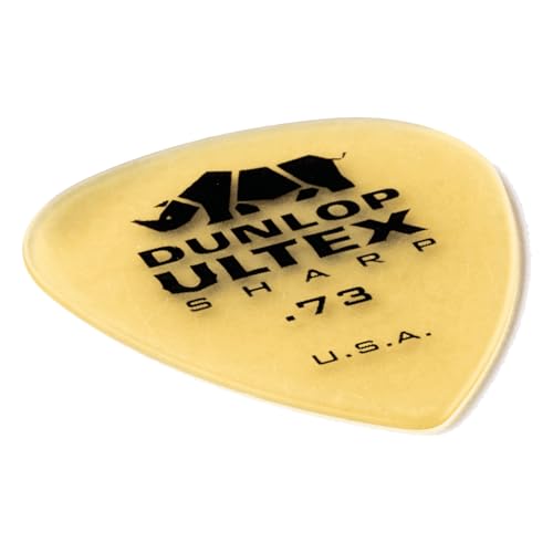 Jim Dunlop 433P 6-Piece 0.73mm Guitar Pick Set, Yellow