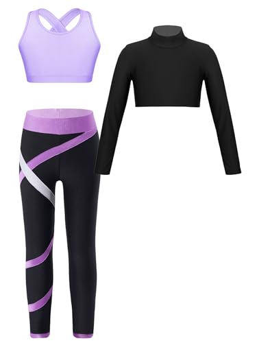 Soutiengorge de sport et leggings de gym extensibles pour fille 13-14 ans