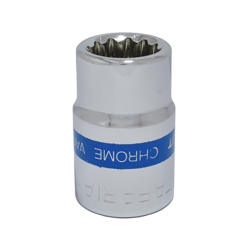 Image of TAPARIA Socket made of Chrome Vanadium Steel 6 Point Deep /Long Socket (Silver), C19 of 3 /4 inch (19mm) square drive size, Suitable for Automobile, Industrial, Fabrication, Professional & Home Use