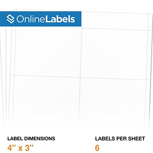 Name Badge Inserts - 3 X 4 - Cardstock - Pack Of 600, 100 Sheets - Inkjet/Laser Printer - Online Labels #TOP1