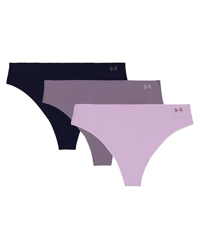 Image of Under Armour Women's 3-pack Pure Stretch No Show Thong Underwear, All-day Comfort & Ultra-soft Fit