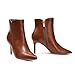 Elisabet Tang Women Chic Heeled Ankle Boots,Sexy Pointed Toe 3 Inch High Heel Fashion Booties with Side Zipper Envening Party Dress Shoes Brown size 6