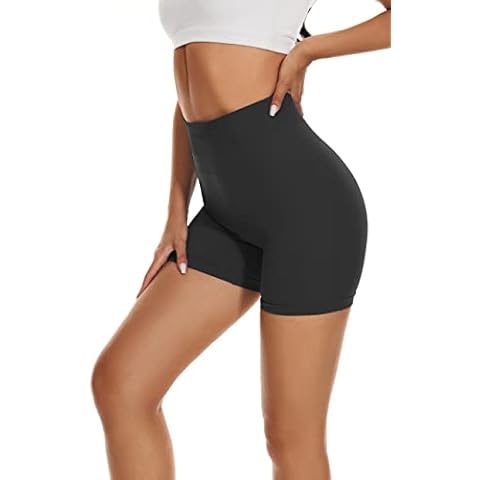 BATHRINS High Waist Gym Shorts for Women Cover