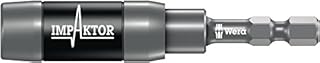 Wera 897/4 IMP R SB Impaktor TriTorsion Bit Holder with retaning ring and ring magnet, 1/4" Hex Drive x 75 mm, 05073990001