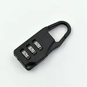DeoDap Security Luggage 3 Digit Resettable Combination Number Square Padlock - Pack of 1 (Multicolor)