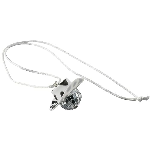 Urjumpea Cow Print Disco Ball Car Accessories Car Mirror Hanging Cowboy Hat Car Charm Ball Rear View Mirror Hanger