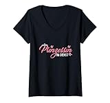 Damen Prinzessin Im Dienst On Duty Krone Geschenk Prinzessin T-Shirt mit V-Ausschnitt