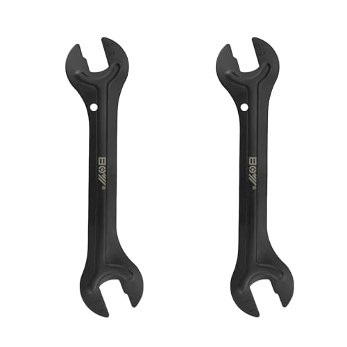 KMRDND Boy Ultra-Mince Clé à Rayons de Vélo, Kit de 7 Clés pour Écrou de Moyeu, 0.25cm d'Épaisseur, Acier Noir, Installation d'Essieu (Double Wrench 13-14-15-16mm)