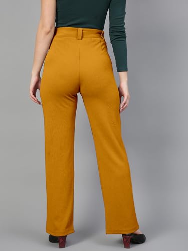 Image of Mehrang Trousers for Women, Formal Pants for Women, Straight Fit Pants