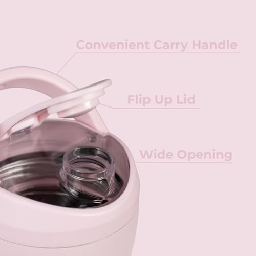 Image of HydroJug Insulated Protein Shaker Bottle 24 oz, Silent Mixing, Pink Sand