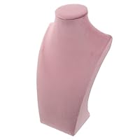 Levemolo Jewelry Display Stand: Jewelry Mannequin Bust Necklace Display Holder Stand Necklace Bust Easel Rack for Selling Show Pink 11.99 X 6.60 X 3.73 Inch