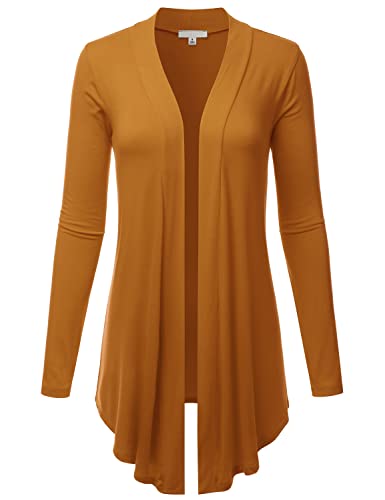 Image of LALABEE Women's Draped Open-Front Long Sleeve Light Weight Cardigan (S~3XL)